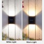 6/8LED Solar Wall Lamp Outdoor Waterproof Up and Down Luminous Lighting Garden Decoration Solar Light Stairs Fence Sunlight Lamp