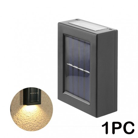 6/8LED Solar Wall Lamp Outdoor Waterproof Up and Down Luminous Lighting Garden Decoration Solar Light Stairs Fence Sunlight Lamp