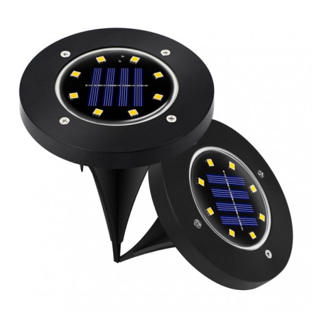 12Pcs Solar Led Garden Light 600mah IP65 Stainless Steel Waterproof Outdoor Solar Lights Ground Light for Yard Walkway Driveway
