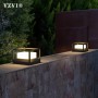 VZVI Villa Column Lamps IP65 Waterproof LED Fence Deck Column Head Light Outdoor Solar Post Lighting For Patio Garden Decoration