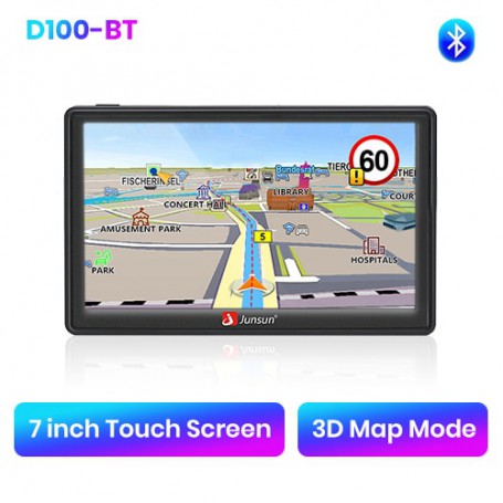 Junsun D100 Car GPS Navigation 7 Inch Touch Screen 256M+8G FM Voice Prompts Europe New Map Free Update Truck GPS Navigators