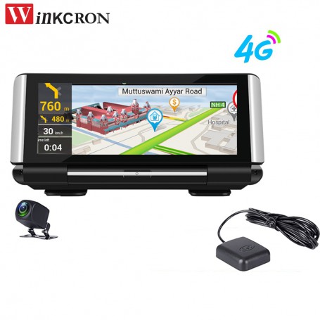 7 inch IPS 4G Android 8.1 GPS Navigation DVR Camera FHD 1080P Dual Lens Dash Camera Video Recorder WiFi App remote Monitoring