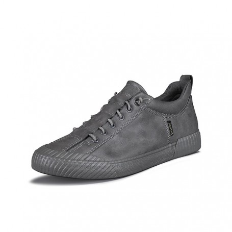 2021 New Fashion Men Shoes Leather Spring Autumn Skateboard Lace-Up Sneakers Comfortable Male Outdoor Casual Shoes Breathable