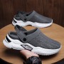 Summer New Anti-skid Men Casual Shoes Fashion Comfort Hard-wearing Half Slippers Outdoor Breathable Sandals Mesh Quality Slip-on