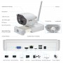 ZOSI Wireless Rechargeable Battery Video Surveillance System IP66 Outdoor IP Camera Set 80ft Night Vision Two-Way Audio NVR Kit