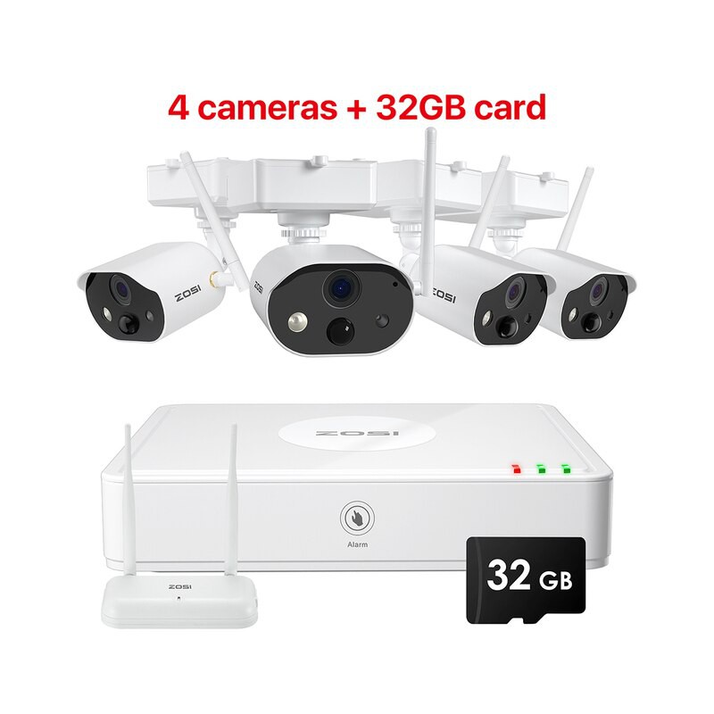 ZOSI Wireless Rechargeable Battery Video Surveillance System IP66