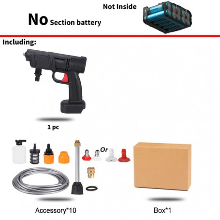 1500W Cordless High Pressure Car Washer 2 Type Cleaner Washing Spray Gun Electric Water Gun Foam Machine for Makita 18V Battery