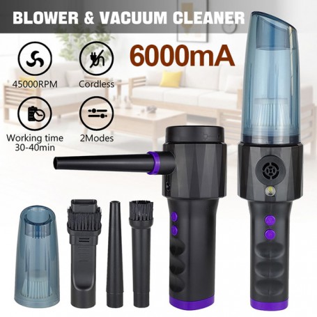8000Pa Car Vacuum Cleaner & Electric Air Blower Cordless Handheld Auto portable Vacuum Compressed Air can Home & Car Dual Use