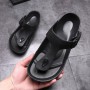 2022 Leather Sandals Men Flip Flops Casual Flat Sandals Summer Beach Slipper Comfort Design Lightweight Trend Outdoor Slippers