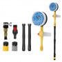 Automatic Rotary Self-cleaning Car Clean Brush Double Layer Car Wash Foam Brush Long Handle Cleaning Mop Tool Car Accessories