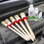 Car Detail Brush Cleaning Brush For Air Outlet Engine Air Conditioner Cleaning Round Head Wooden Soft Brush Tool