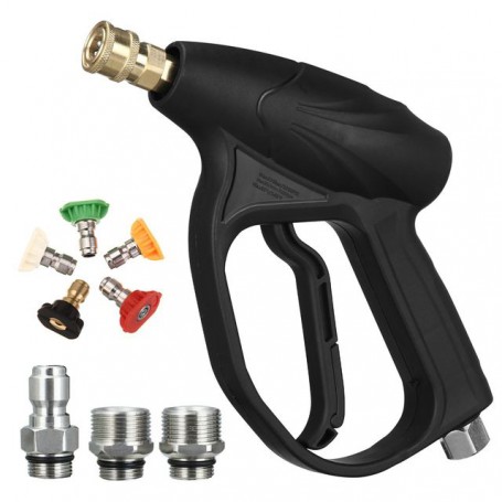 MATCC High Pressure Washer Gun Power Spray Gun 4000psi with 15 inch Extension Replacement Wand Lance,5 Quick Connect Nozzles