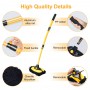 Car Curved Rod Cleaning Brush Microfiber Soft Hair Telescopic Long Handle Mop for Chenille Broom Replaceable Brush Duster Cover