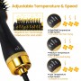 2022 New 1200W Hair Dryer Hot Air Brush Styler and Volumizer Hair Straightener Curler Comb Roller Electric Ion Blow Dryer Brush