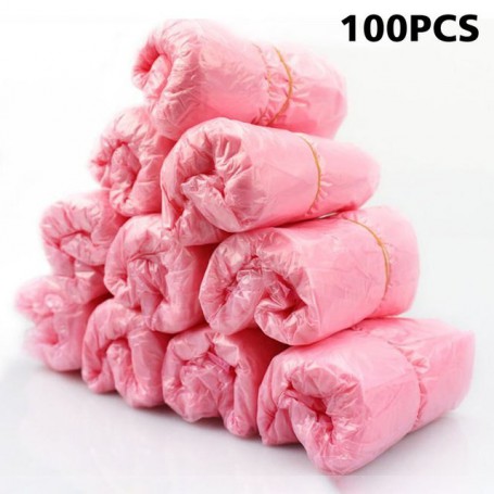 100pcs Disposable Boot & Shoe Covers Extra Thick Water-Resistant Protective Foot Booties Non-Slip Recyclable