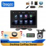 B200C Free Shipping Audio Desktop CarPlay Stereo Radio HD Touch Screen FM Receiver SD MP3 Car Multimedia Player Mirror Link