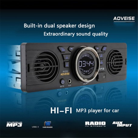 AV252 (B) / 12V Car S D Card MP3 Audio Electric Car Radio Speaker Blue tooth Speaker Car Player Car Audio