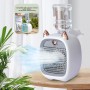 2400mAh Mini Air Conditioner Portable Air Cooler Fan Humidifier Purifier 3 Speed 2 Mode Spray USB for Car Home Camping Travel