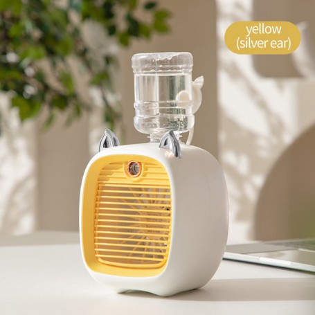 2400mAh Mini Air Conditioner Portable Air Cooler Fan Humidifier Purifier 3 Speed 2 Mode Spray USB for Car Home Camping Travel