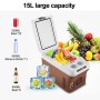 E-ACE M20 Car Fridge Low Noise Portable Hot Cold Dual Use Auto Fridge Food Drinks Fruit Storage Fridge for Home Travel Camping