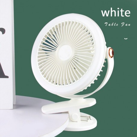 1200mAh Clip on Fan Rechargeable with Light Desktop Fan 3 Modes 360° Adjustable Ultra Quiet Portable Camping Fan Outdoor Fishing