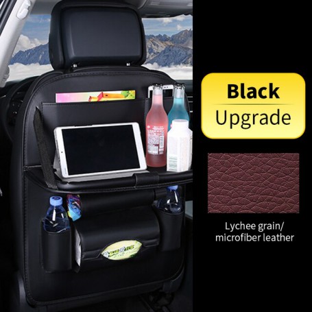 Car Organizer w/Tray Tablet Holder Tissue Box Foldable Desktop Car Seat Back Protector Accessories Applicable to all models