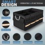 66L Car Trunk Organizer Foldable Cover Heavy Duty Reflective Strip Durable Sturdy thickened plate Collapsible Trunk Storage Box