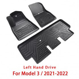 For Tesla Model 3/Y Car Waterproof Non-slip Floor Mat TPE Modified Car Accessories 3Pcs/Set Fully Surrounded Special Foot Pad For Tesla Model 3/Y Car Waterproof Non-slip Floor Mat TPE Modified Car Accessories 3Pcs/Set Fully Surrounded Special Foot Pad