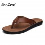 Summer Men Casual PU Leather Slippers Flip Flops Beach Shoes Slipper Sandals Chanclas Hombre Klapki