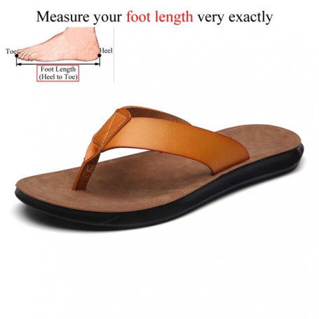 Summer Men Casual PU Leather Slippers Flip Flops Beach Shoes Slipper Sandals Chanclas Hombre Klapki