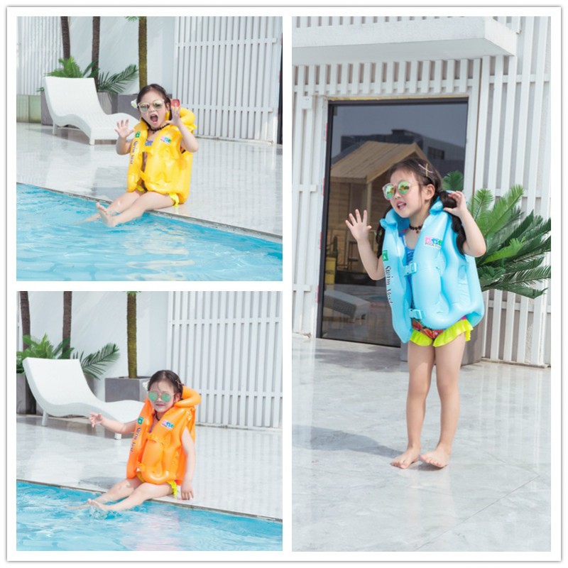 310 Age childs inflatable life vest Baby swimming jacket Buoyancy PVC