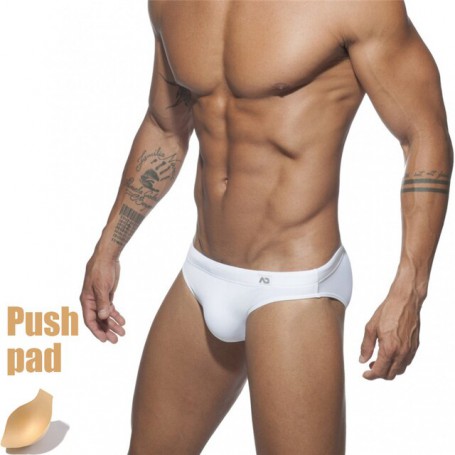 Solid Swimsuit Men 2021 Low Waist Bathing Suit Fashion Men's Swimwear Briefs Push Pad Summer Bathing Beach Wear Sea Surf Wear