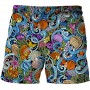 2022 Summer New Swimsuit Beach Quick Drying Trunks For Men Swimwear Sunga Sea World Fish Starfish Board Shorts Oversized Trunks