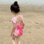 Korean Mermaid Swimsuit Baby Girls Backless Hollow Out Bow Knot One Piece Swimwear Bathing Suit Rompers Jumpsuit 2 to 10 yrs