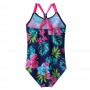BAOHULU Toddler Girls Swimsuit Floral Swimwear One Piece Camisole Bathing Suit Sleeveless Beach Costume Swimming Suit