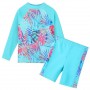 BAOHULU Two Pieces Swimwear Girls Long Sleeve Swimsuit Summmer Print Sun Protection Sunsuit UPF 50+ Childrem Bathing Suit