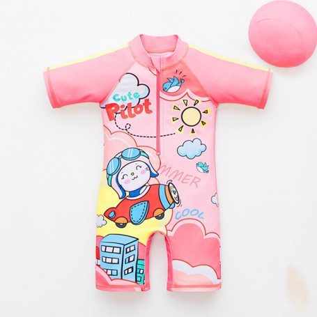 2022 New Sunscreen Cartoon Swimwear 2-10 Years Old Children Swimming Cute Boys Girls Toddlers Beachwear Little Girls Holiday