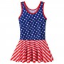 Toddler Girls Swimsuit One Piece Cute Floral Dress Swimwear Striped UPF50+ Swimming Costume Bathing Suit
