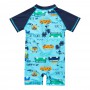 Wishere One-piece Bathers Boy Beachwear Dress Baby Bathing Clothes Kid's Swimwear With Short Sleeves Swimsuit