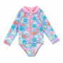 One-piece Baby Swimsuits Kid's Swimming Suits Long Sleeve Bathers UPF50+ Sun Protection Bathing Clothes Girl's Swimwear