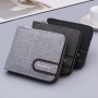 Canvas Wallet Men Black/gray Short Male Purse Zipper Business Card Holder Wallet Case 9 Position Quality Coin Purse Card Bag