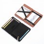 Ultra Thin 2022 New Men Male PU Leather Mini Small Magic Wallets Zipper Coin Purse Pouch Plastic Credit Bank Card Case Holder