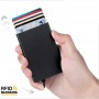 Rfid Smart Wallet Card Holder Metal Thin Slim Men Women Wallets Pop Up Minimalist Wallet Small Black Purse Vallet Walets for Men