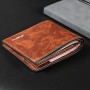 Men Wallets Soft Leather Foldable Money Purse Short Wallets Billfold Men's Thin Wallet with Credit Card Holder Zipper Wallet