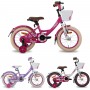 Kids Bike 12 14 16 Inch Wheel Girls Pink Purple White Bicycle Colorful Children Foot Break V Brake bicicleta