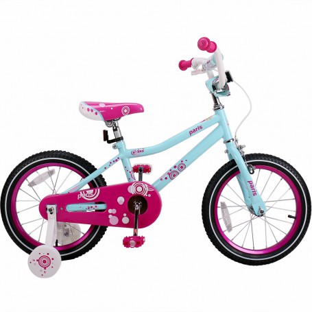 12 14 16 Inch Paris Girl Kids Bike Pink and Blue Kids Bicycle with V break and Training Wheels for Girl