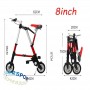 Foldable Bike 8 Inch Aluminum Alloy Cycling Ultra Light Mini Bicycle adult office worker Pneumatic tire