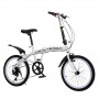 20-inch Adult Bicycle 6-speed Folding Bicycle High-carbon Steel Paint Frame Compact Pedal Bicycle