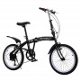 20-inch Adult Bicycle 6-speed Folding Bicycle High-carbon Steel Paint Frame Compact Pedal Bicycle