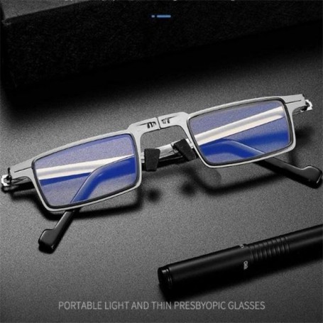 Vintage Portable Foldable Unisex Anti-Blue Anti-radiation Reading Glasses Antifatigue Collapsible Computer Eyewear with Box